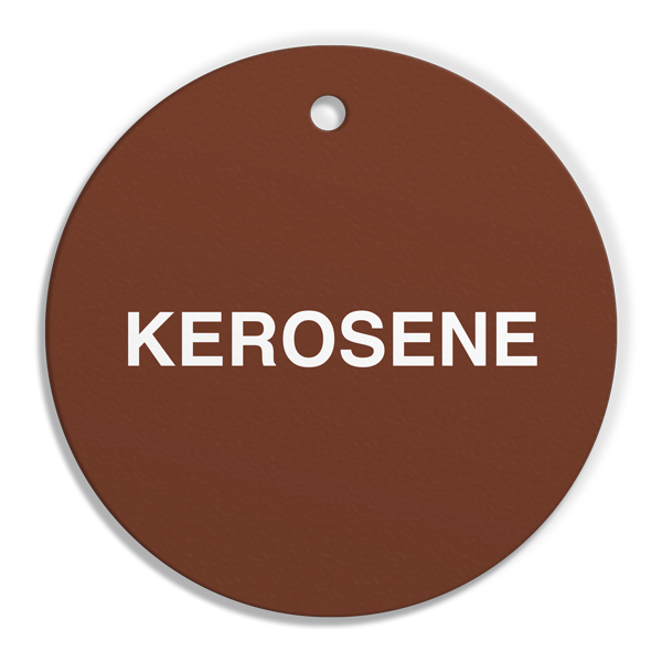 CPPI KEROSENE Fuel Identification Tags (2.56" Circle) 250 /pkg | Incom Signs | All Safety