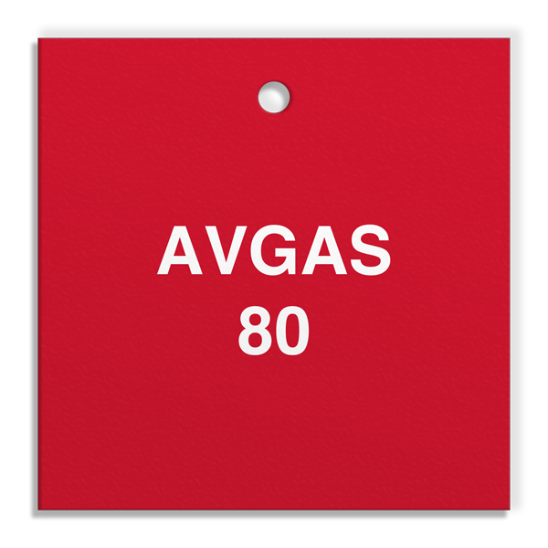 CPPI AVGAS 80 Fuel Identification Tags (2.56" Square) 250 /pkg | Incom Signs | All Safety