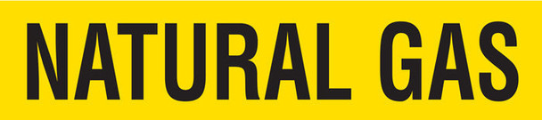 NATURAL GAS Yellow/Black Printed Self- Adhesive VynMark Individual Pipe Identification Markers | Incom Signs | All Safety