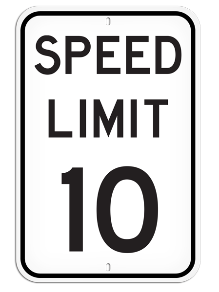 SPEED LIMIT 10 Aluminum Reflective Parking Sign (12 in x 18 in) | Incom Signs | All Safety