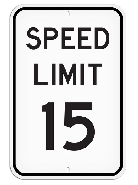 SPEED LIMIT 15 Aluminum Reflective Parking Sign (12 in x 18 in) (Pack of 20) | Incom Signs | All Safety