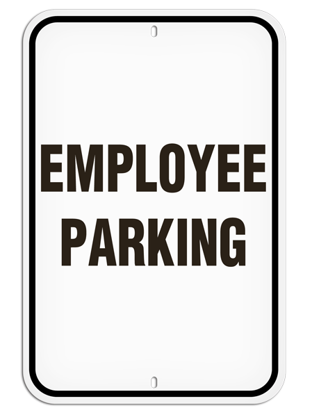 EMPLOYEE PARKING Aluminum Reflective Parking Sign (12 in x 18 in) | Incom Signs | All Safety