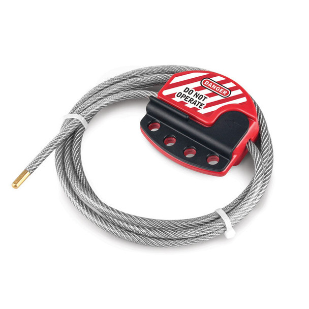 Adjustable Stainless Steel Cable Lockout (70 inch length) Unit | Incom Signs | All Safety