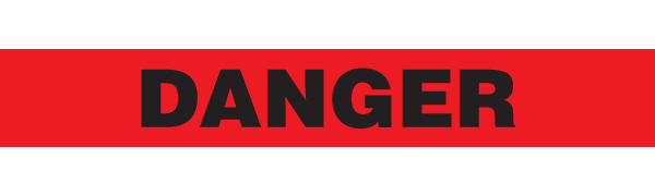 Red/Black DANGER Barricade Message Safety Tape (3 in x 1,000 ft) 12 /case | Incom Signs | All Safety