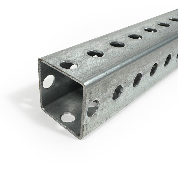 60 inch Steel Perforated Square Sign Post with Optional Base and Additional Weight | Incom Signs | All Safety
