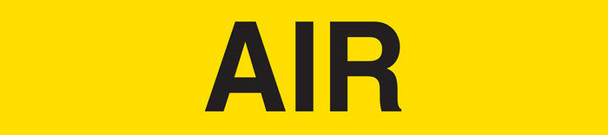 AIR Black on Yellow Pipe Marker Adhesive Labels on a roll (2 in x 54 ft) | Incom Signs | All Safety