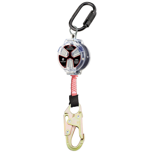 Webbing Self-Retracting Lifeline With Triple Action Carabiner and Snap Hook - 6' (1.8m) | Dynamic Safety | All Safety