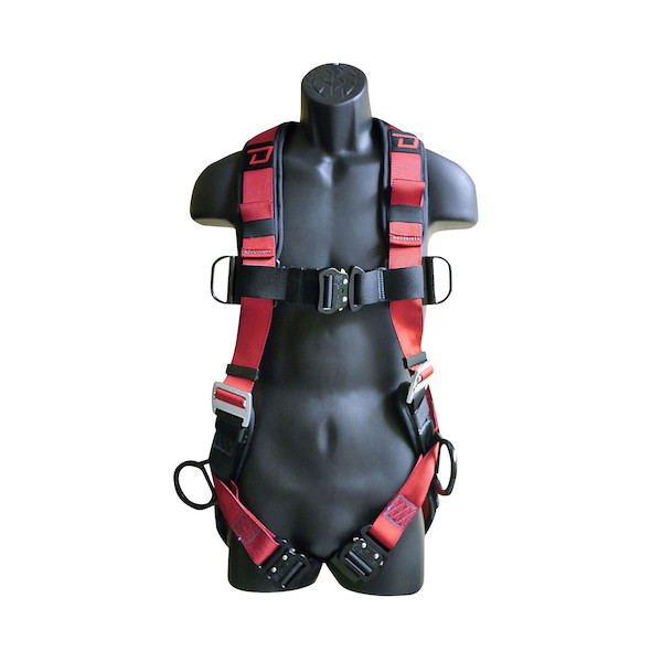 Professional H-Style Full Body Harness with Aluminum Hardware, Integrated Padding and 5 Points of Adjustment (FPX1003D) | Dynamic Safety | All Safety