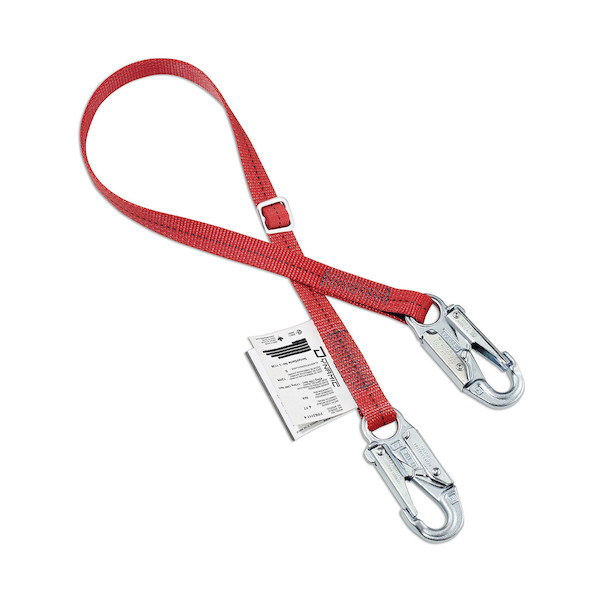 Polyester Webbing Single-Leg Adjustable Lanyard with Two Snap Hooks - 1" wide | Dynamic Safety | All Safety