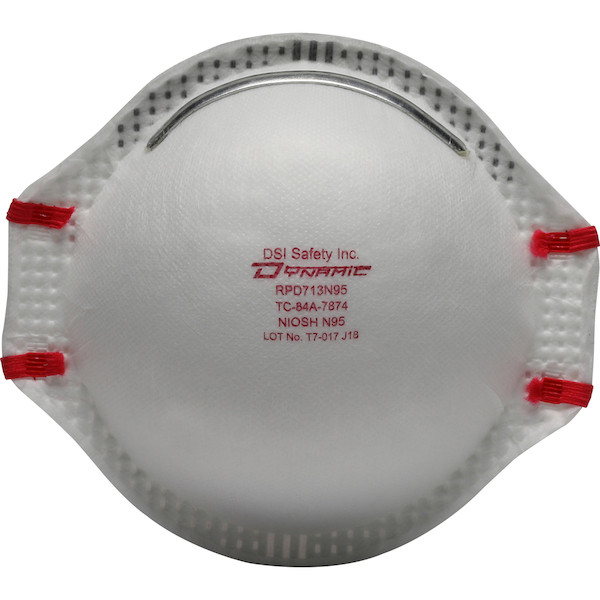 Deluxe N95 Disposable Respirator - (Pack of 8) | Dynamic Safety | All Safety