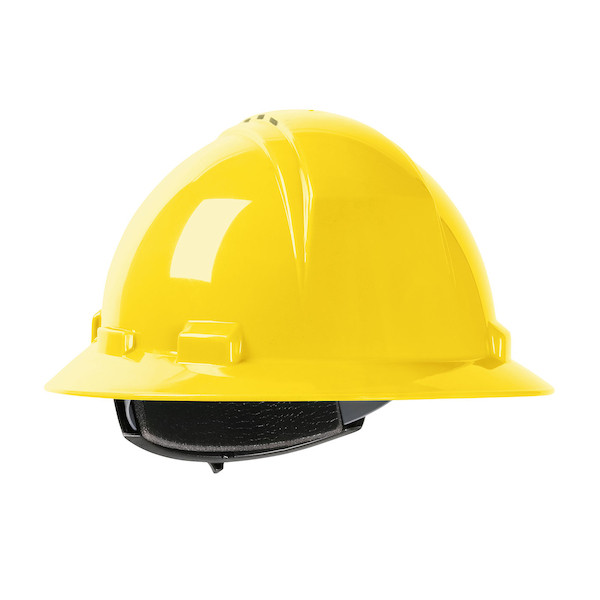 Type II Full Brim Hard Hat with HDPE Shell, 4-Point Textile Suspension and Wheel Ratchet Adjustment (Pack of 12) | Dynamic Safety | All Safety