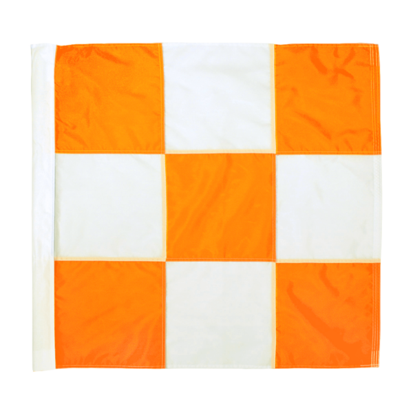 Airport Flag Orange & White Checkered - 36' X 36' | Driver Industrial Safety | All Safety