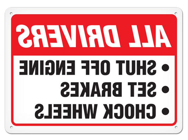 OSHA Safety Sign | All Drivers Shut Off Reverse Image | Incom Signs | All Safety