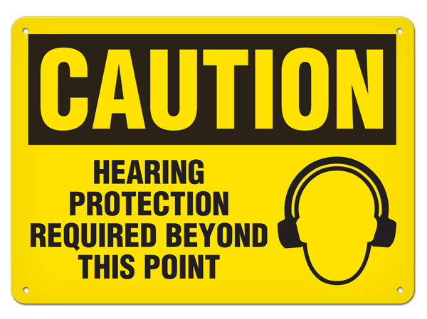OSHA Safety Sign | Caution Hearing Point | Incom Signs | All Safety