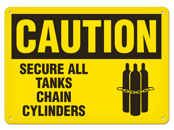 OSHA Safety Sign | Caution Chain Cylin | Incom Signs | All Safety