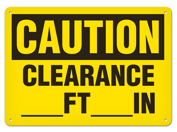 OSHA Safety Sign | Caution Clearance | Incom Signs | All Safety