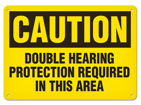 OSHA Safety Sign | Caution Double Hearing | Incom Signs | All Safety