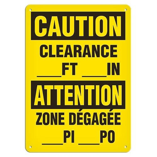 OSHA Safety Sign | Caution E/F Clear | INCOM SS6010