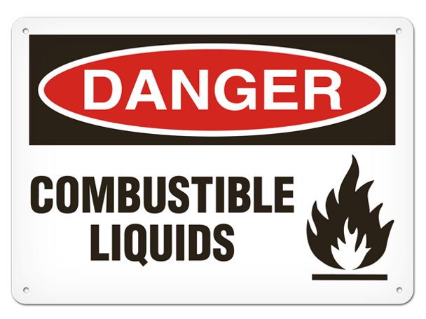 OSHA Safety Sign | Danger Combust Liq | Incom Signs | All Safety