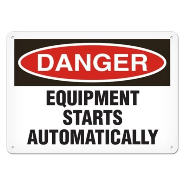 OSHA Safety Sign | Danger Equipment Start Automatically | Incom Signs | All Safety
