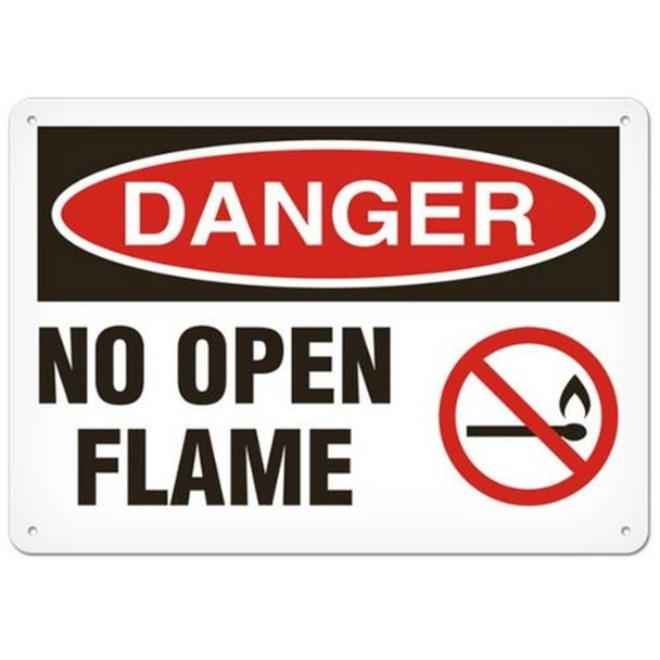OSHA Safety Sign | Danger No Open Flame | INCOM SS1151V, SS1151A, SS1151P, SC1151V, SC1151A, SC1151P, SA1151V, SA1151P