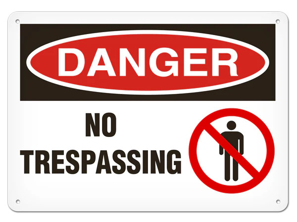OSHA Safety Sign | Danger No Trespass | Incom Signs | All Safety