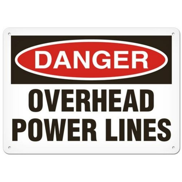 OSHA Safety Sign | Danger Overhead Line | INCOM SS1166V, SS1166A, SS1166P, SC1166V, SC1166A, SC1166P, SA1166V, SA1166P