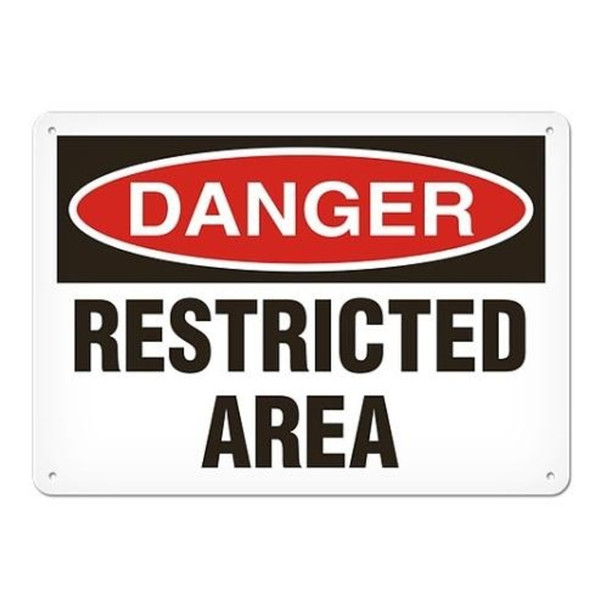 OSHA Safety Sign | Danger Restrict Area | INCOM SS1009V, SS1009A, SS1009P, SC1009V, SC1009A, SC1009P, SA1009V, SA1009P