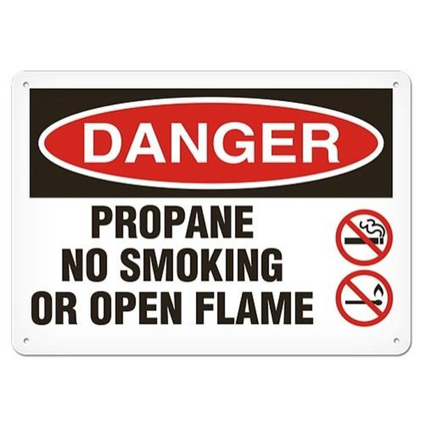 OSHA Safety Sign | Danger Propane No Smoking Or Open Flame | Incom Signs | All Safety