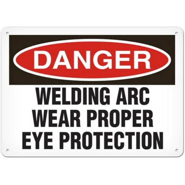 Danger Welding Arc Wear Proper Eye Protection | Incom Signs | All Safety