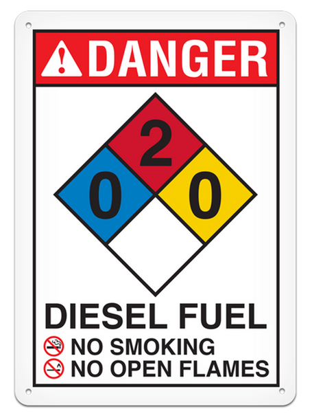 OSHA Safety Sign | NFPA Danger Diesel | INCOM SS4501V, SS4501A, SS4501P, SC4501V, SC4501A, SC4501P, SA4501V, SA4501P