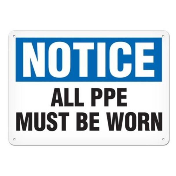 OSHA Safety Sign | Notice All PPE Must Be Worn | Incom Signs | All Safety
