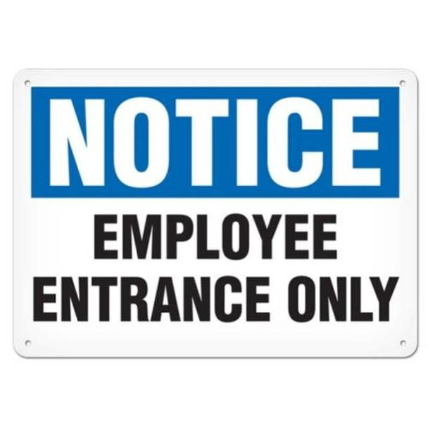 OSHA Safety Sign | Notice Employee Entrance Only | Incom Signs | All Safety