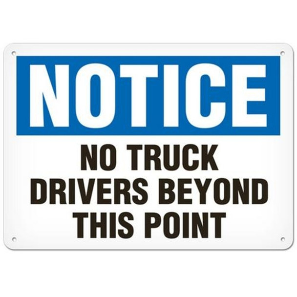 OSHA Safety Sign | No Truck Drivers Beyond This Point | Incom Signs | All Safety