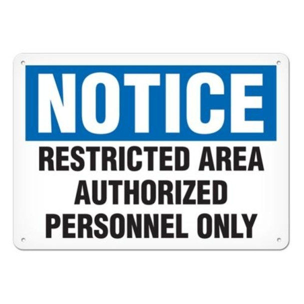 Notice Restricted Area Authorized Personnel Only | Incom Signs | All Safety
