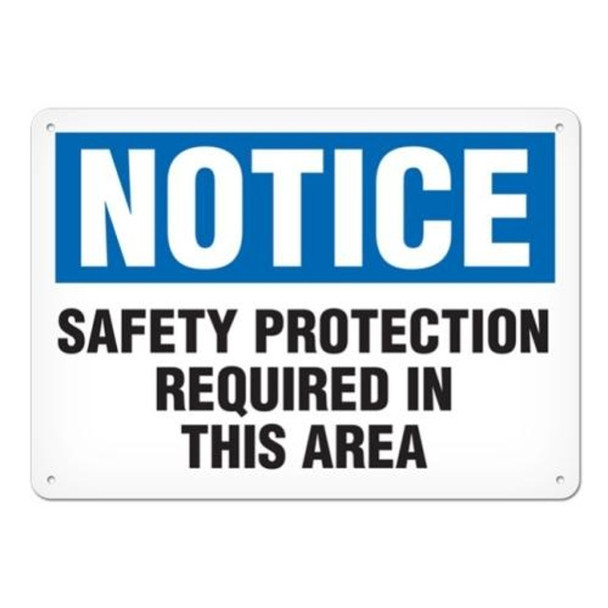 OSHA Safety Sign | Notice Safety Protection Required In This Area | Incom Signs | All Safety