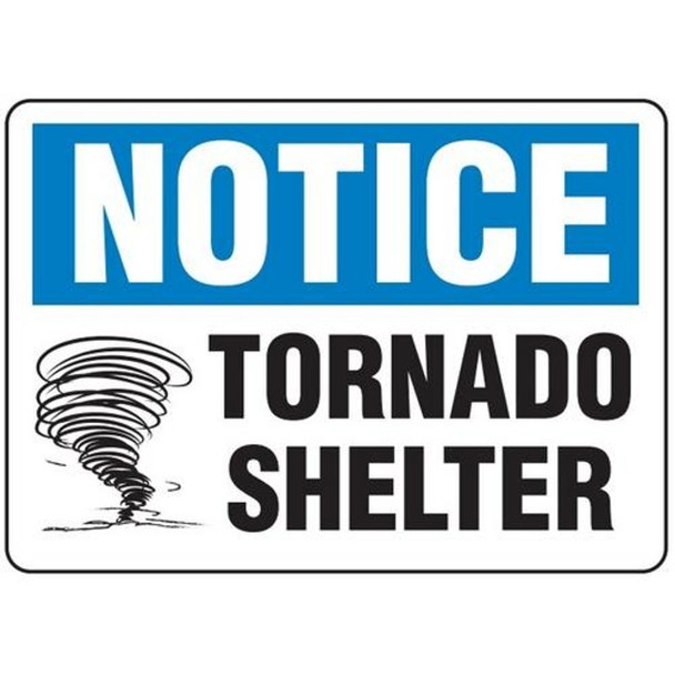 OSHA Safety Sign | Notice Tornado Shelter | Incom Signs | All Safety