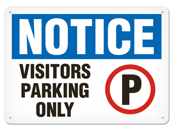 OSHA Safety Sign | Notice Visitor Park Only | Incom Signs | All Safety