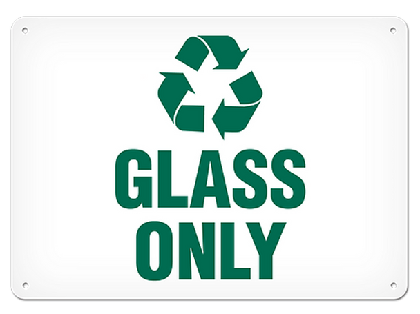 OSHA Safety Sign | Recycle Glass Only | INCOM SS5044