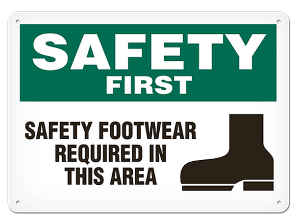OSHA Safety Sign | Safety First Safety Footwear Required In This Area | Incom Signs | All Safety