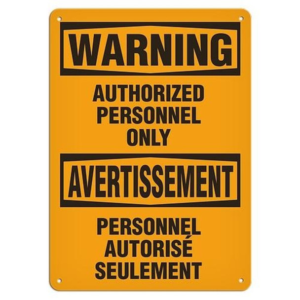 OSHA Safety Sign | Warning E/F Auth Per SS6014V, SS6014A, SS6014P, SC6014V, SC6014A, SC6014P, SA6014V, SA6014P