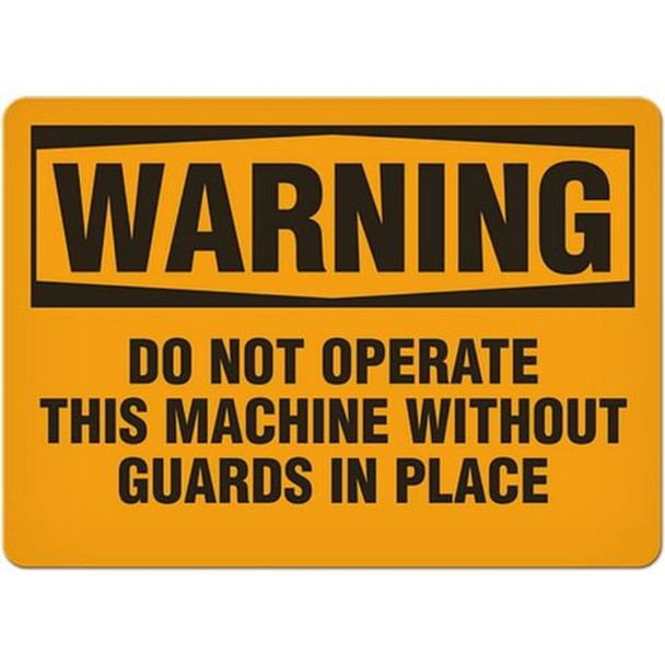 OSHA Safety Sign | Warning Mach Guard SS3021V, SS3021A, SS3021P, SC3021V, SC3021A, SC3021P, SA3021V, SA3021P