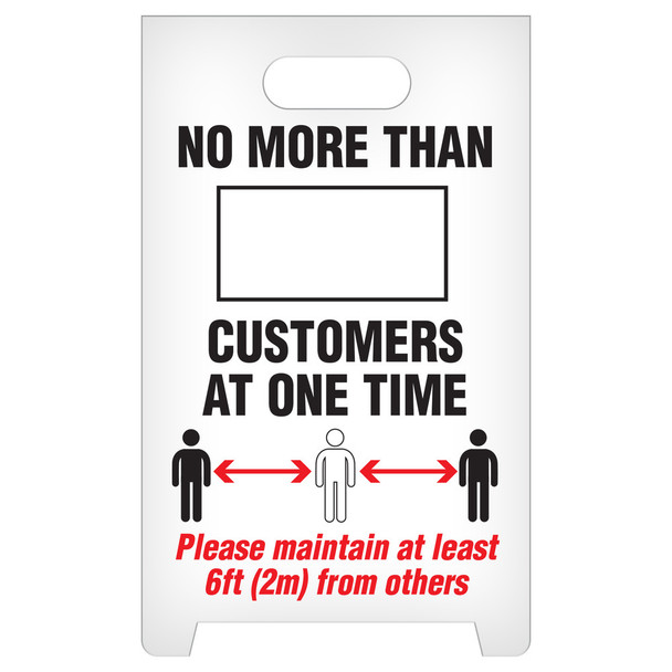 49. No More Than__ Customers - A-Frame Sign | INCOM ASF1016