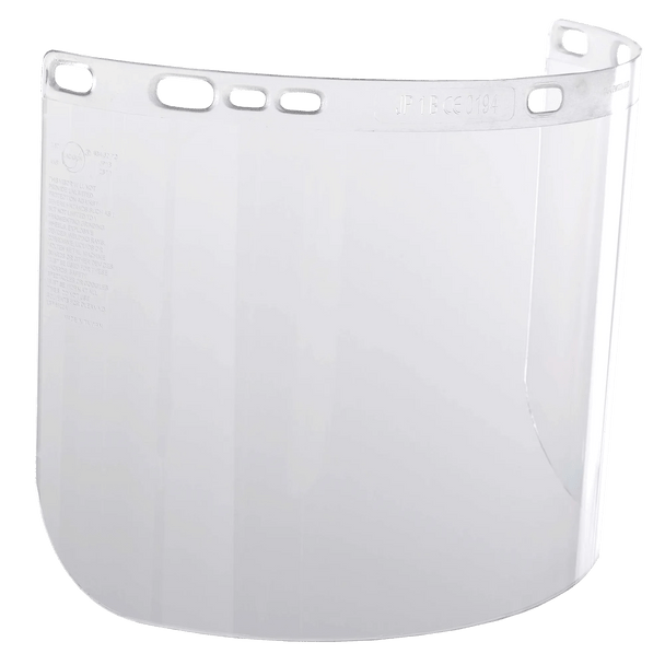 F20 PC Face Shield Visor Mold Clear 8"x15.5"x0.060" Bnd Shp B | Jackson Safety 29087