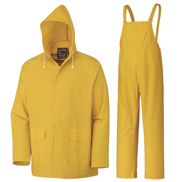 Supported PVC Rain Suit | 3-Piece Set with Hangable Bag | Pioneer 577B | All Safety