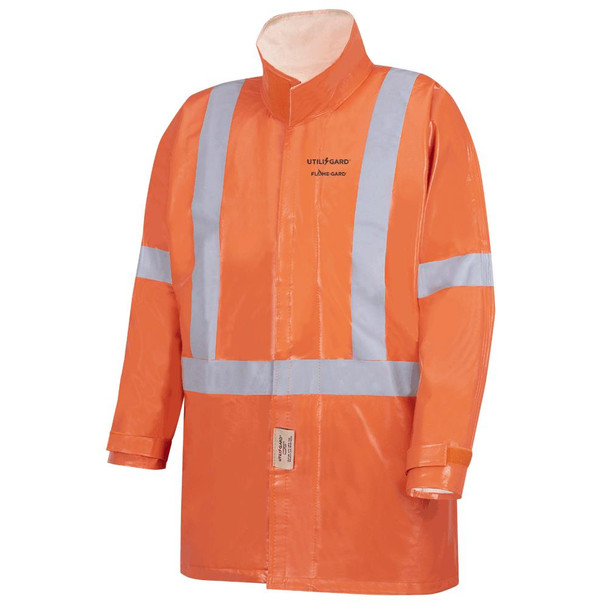 Utili-Gard FR/ARC Rtd Jacket - PVC CTD Nomex/Kevlar - Int'l Orange J162 310DH