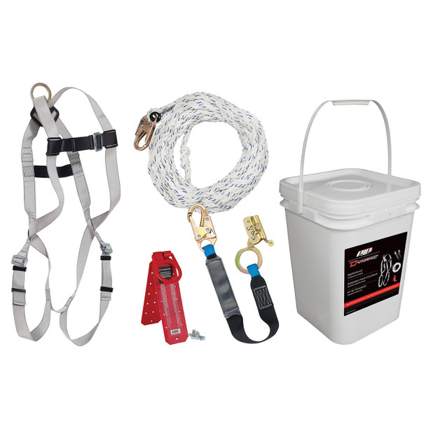 Complete Fall Protection Roofer's Kit | 50FT | Dynamic FPRK099Y50-SCN