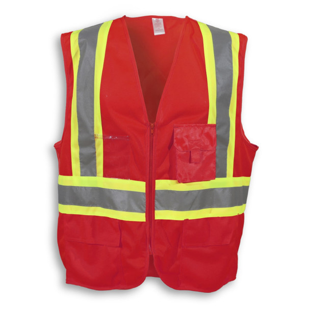 Big K 100% Polyester Zipper Safety Vest BK209ZIP