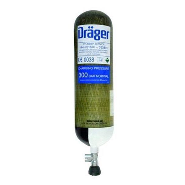 Portable Compressed Air Source Cylinder & Valve Assembly - 2400 Psi, 300 Cu Ft | Draeger  | All Safety