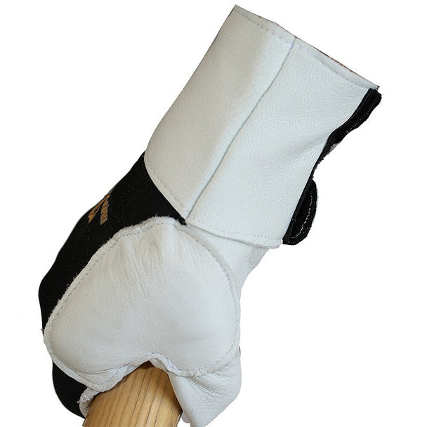 IMPACTO Anti-Vibration Air Glove with Leather Wrist Support - 3/4 Finger Style BG485